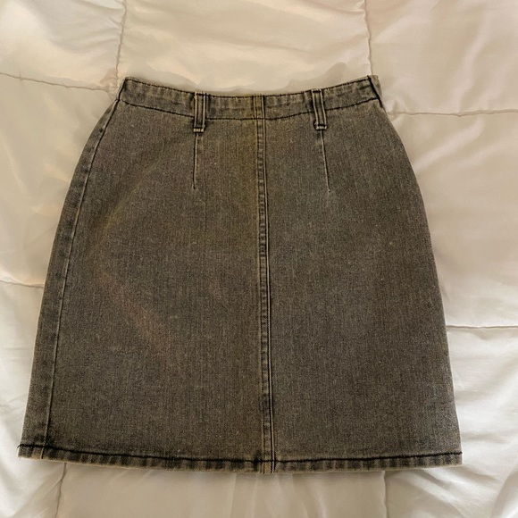 Vintage Grey Denim Skirt - Picture 1 of 3